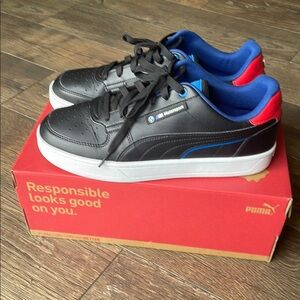 Puma Men’s Black and Blue Sneakers